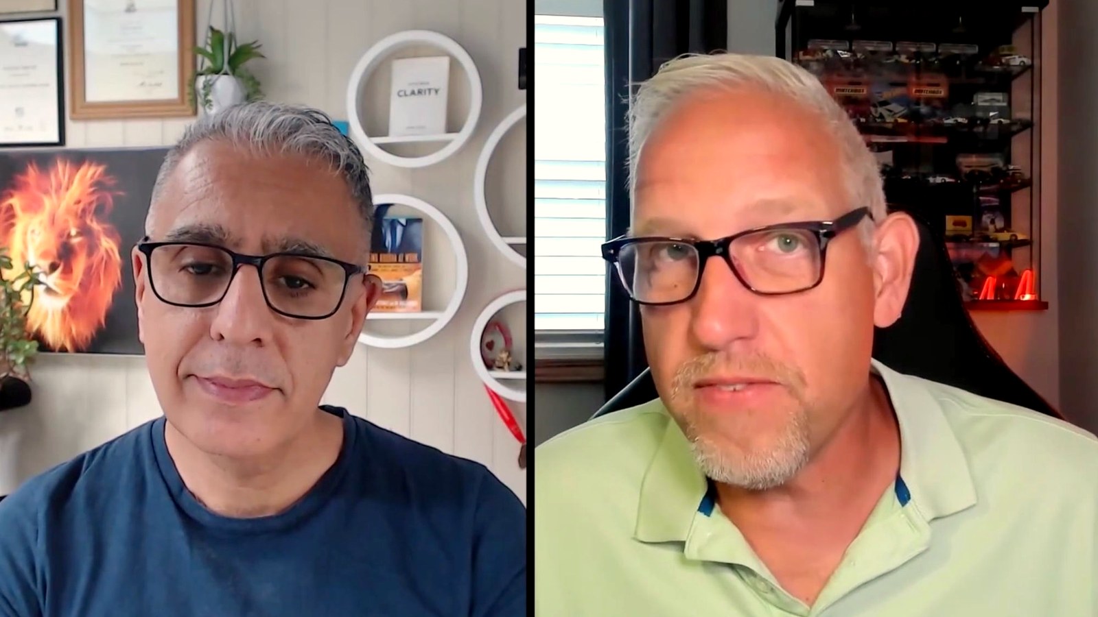 B2B podcast video conversation between two guests